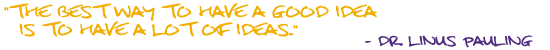 Lots of ideas